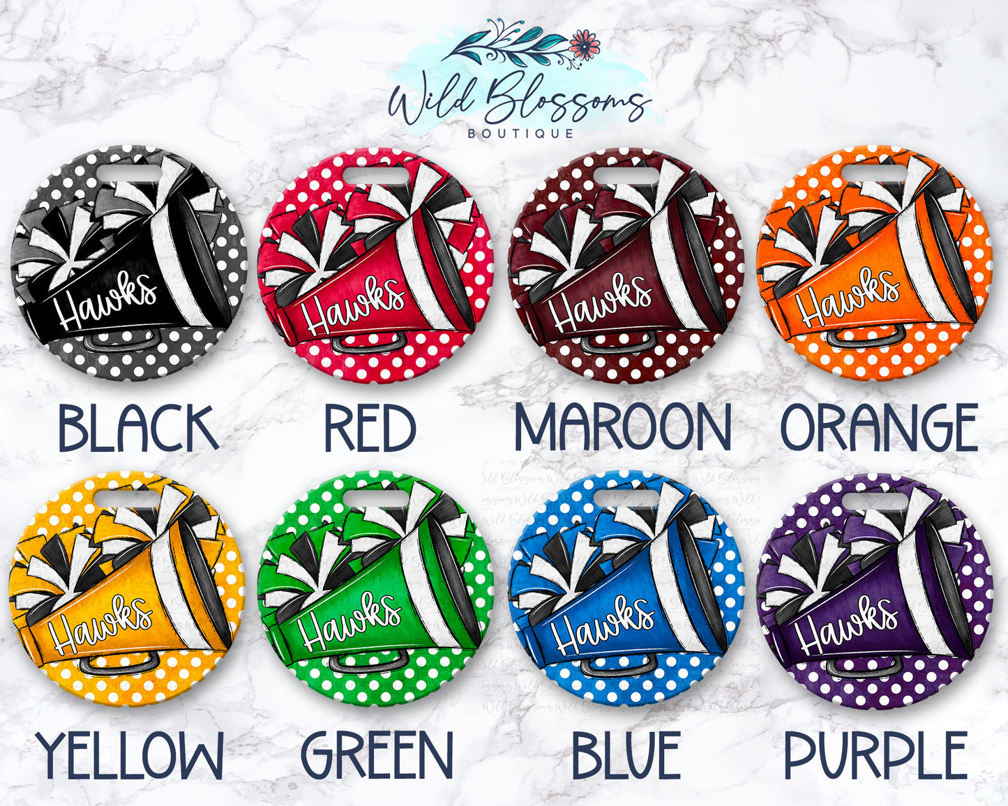 Personalized Cheer Bag Tag