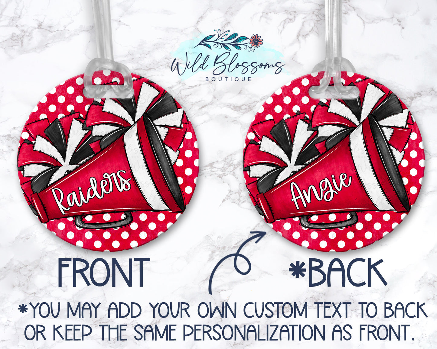 Personalized Cheer Bag Tag