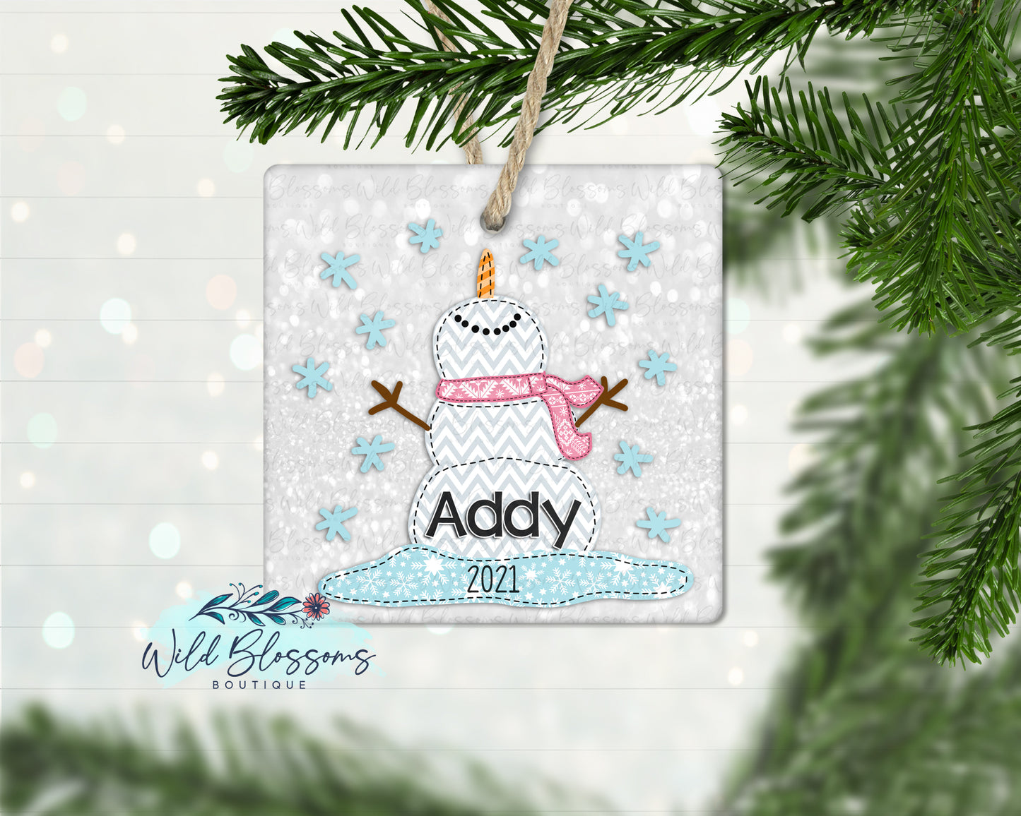 Girl Snowman Ornament