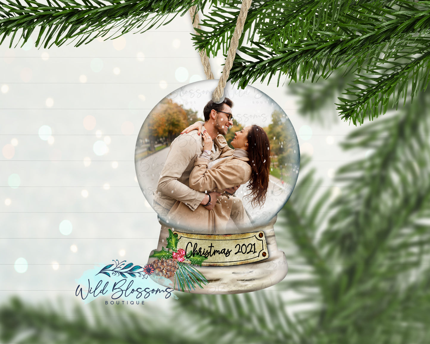 Snow Globe Photo Ornament