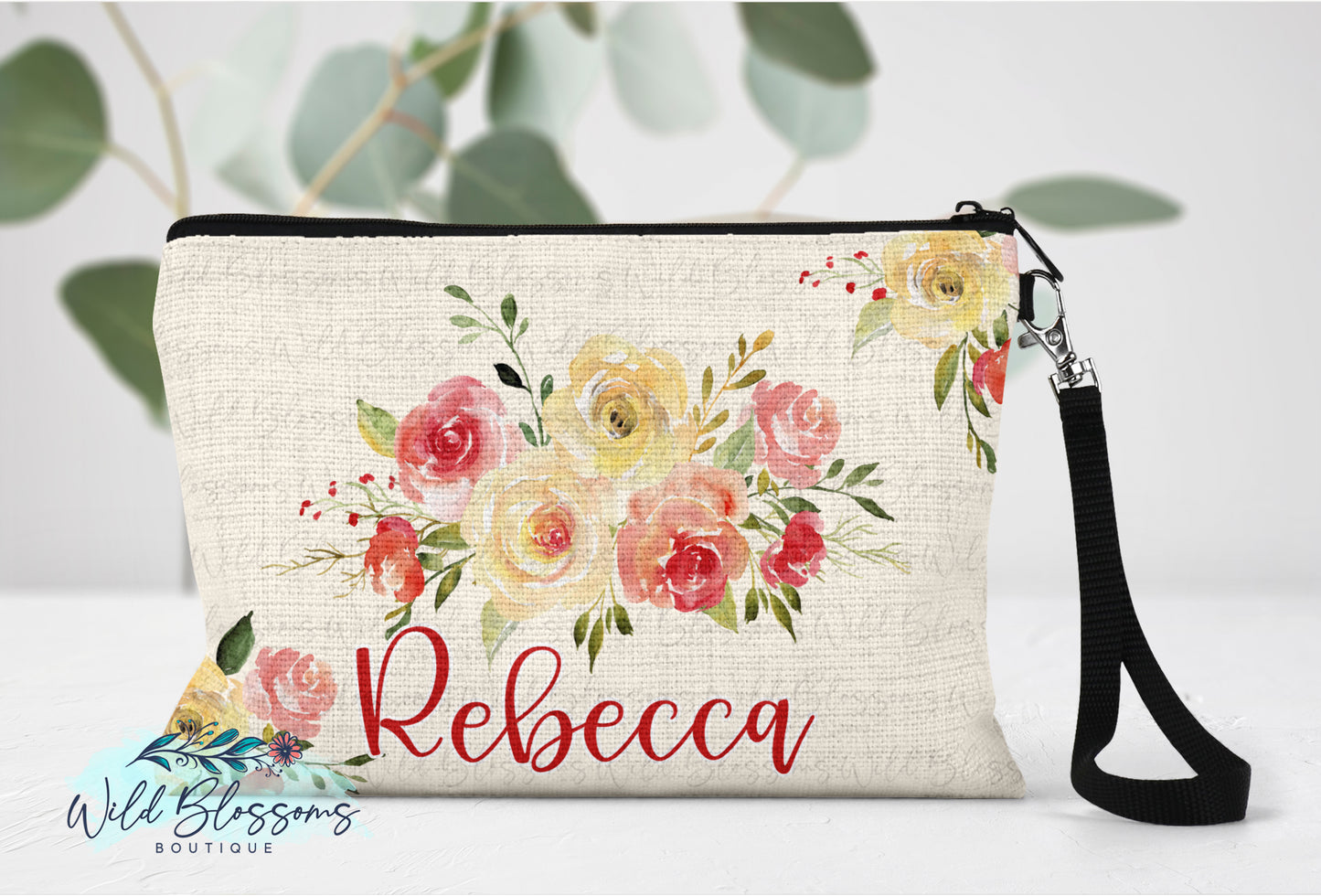 Pink and Cream Linen Bag