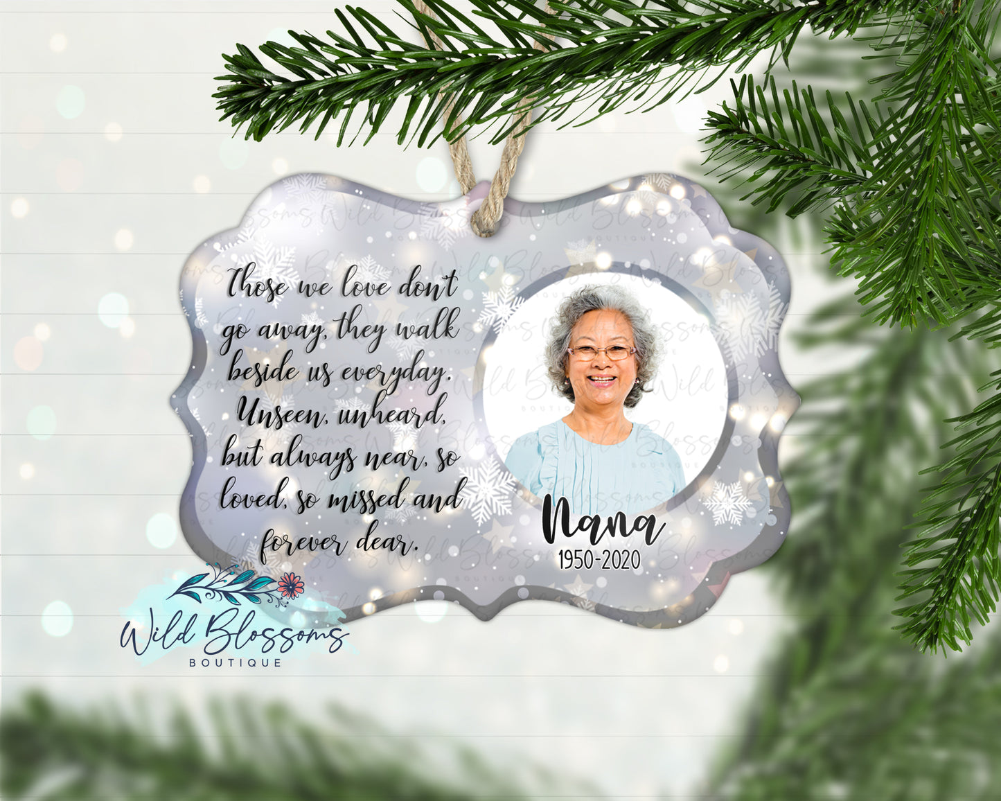 Those We Love Memorial Photo Ornament