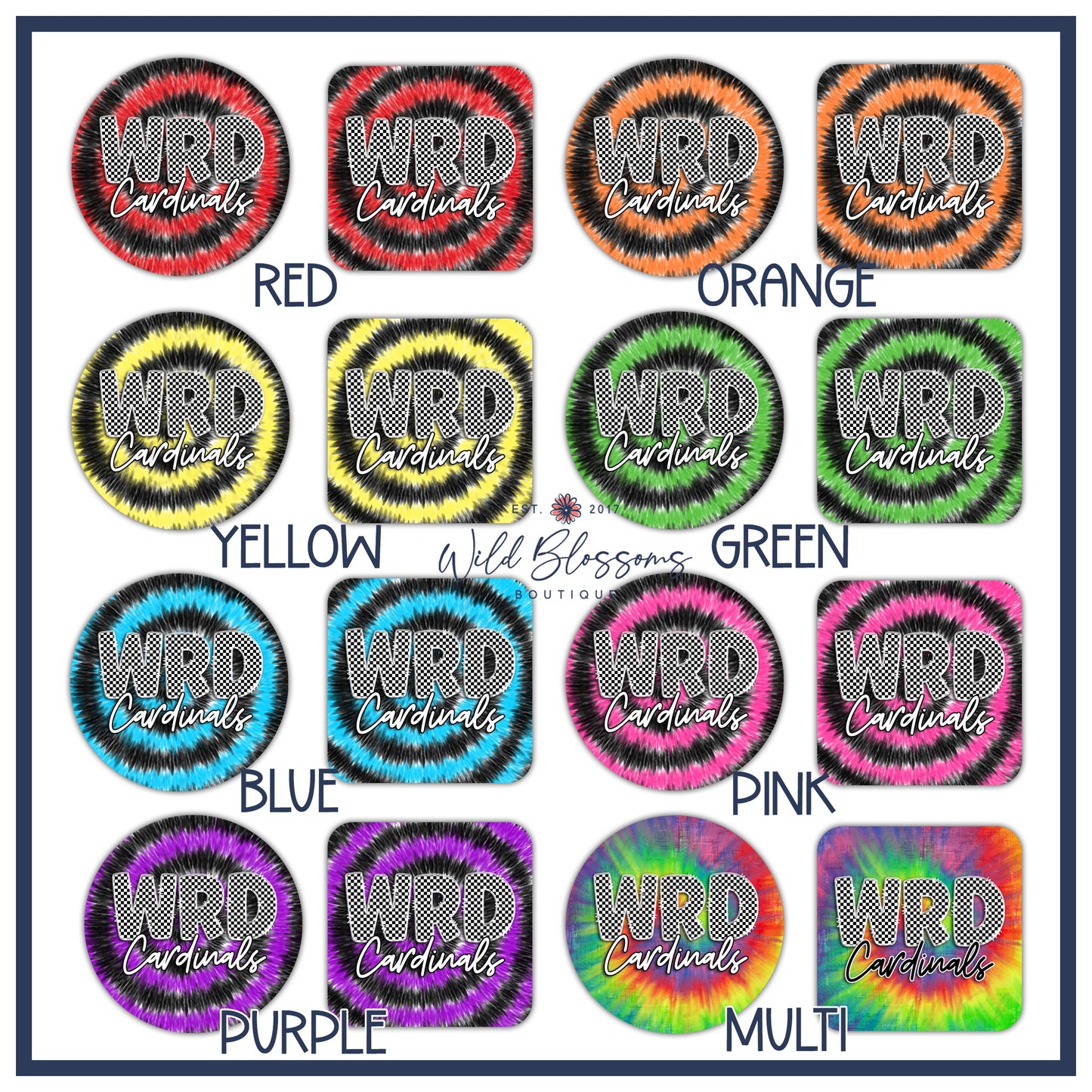 Personalized WRD Spirit Bookbag Tags