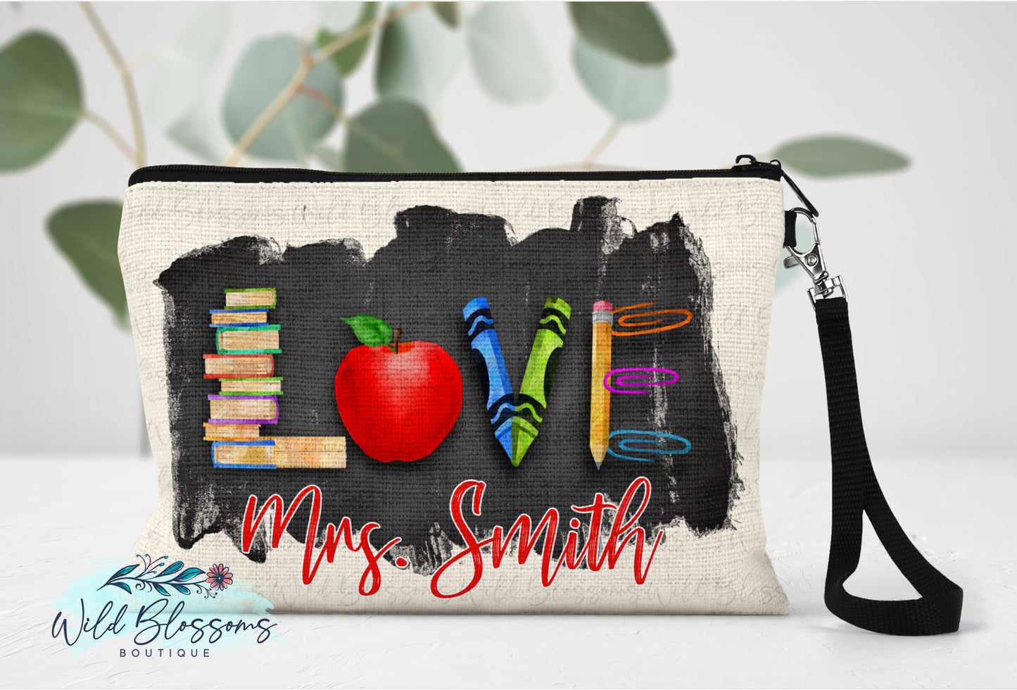 Teacher Love Linen Bag