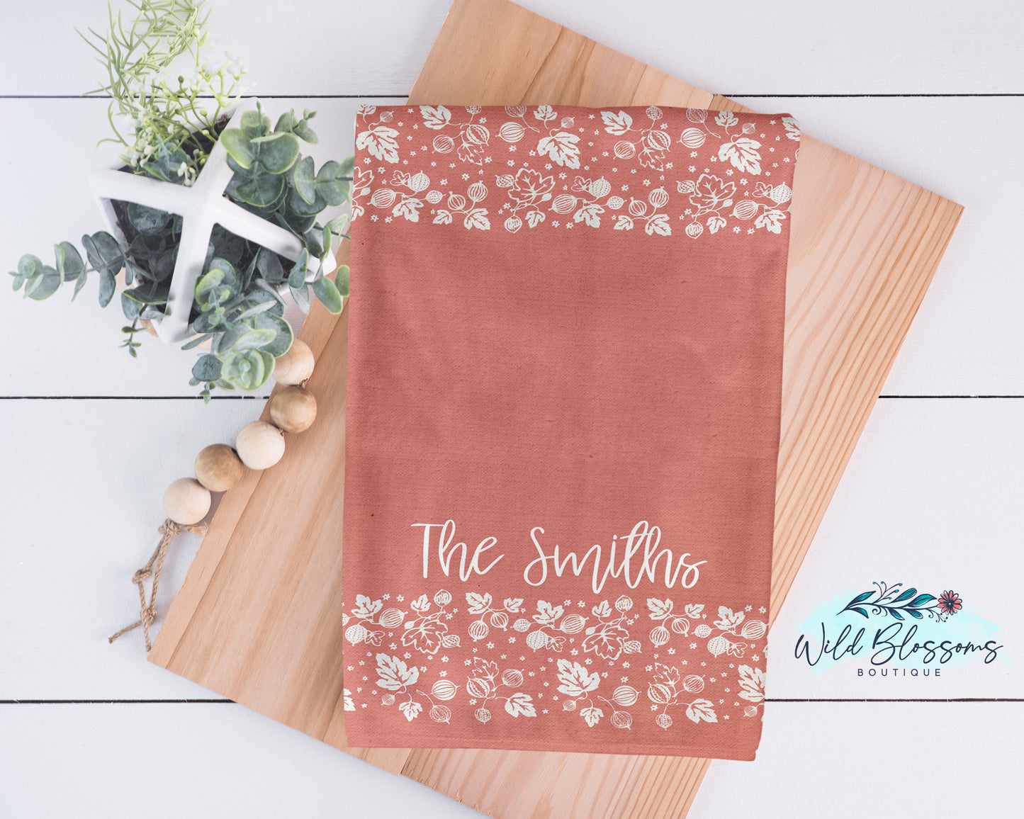 Vintage Gooseberry Personalized Kitchen Towel
