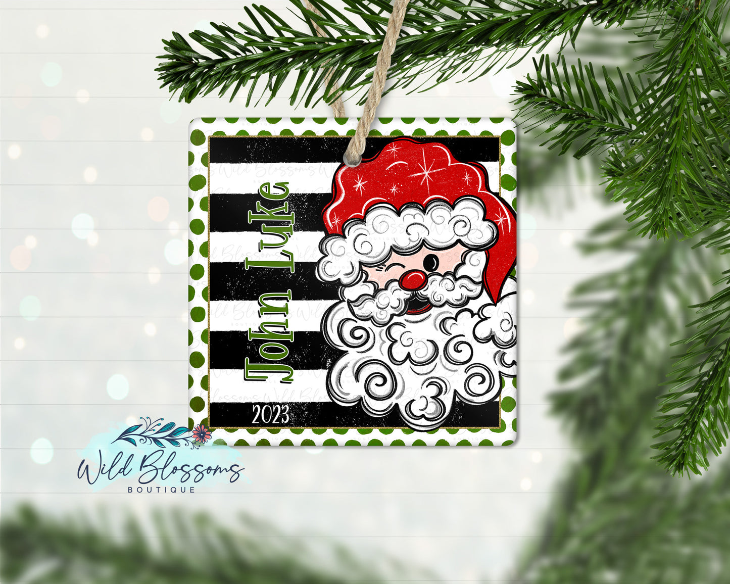 Whimsical Santa Ornament