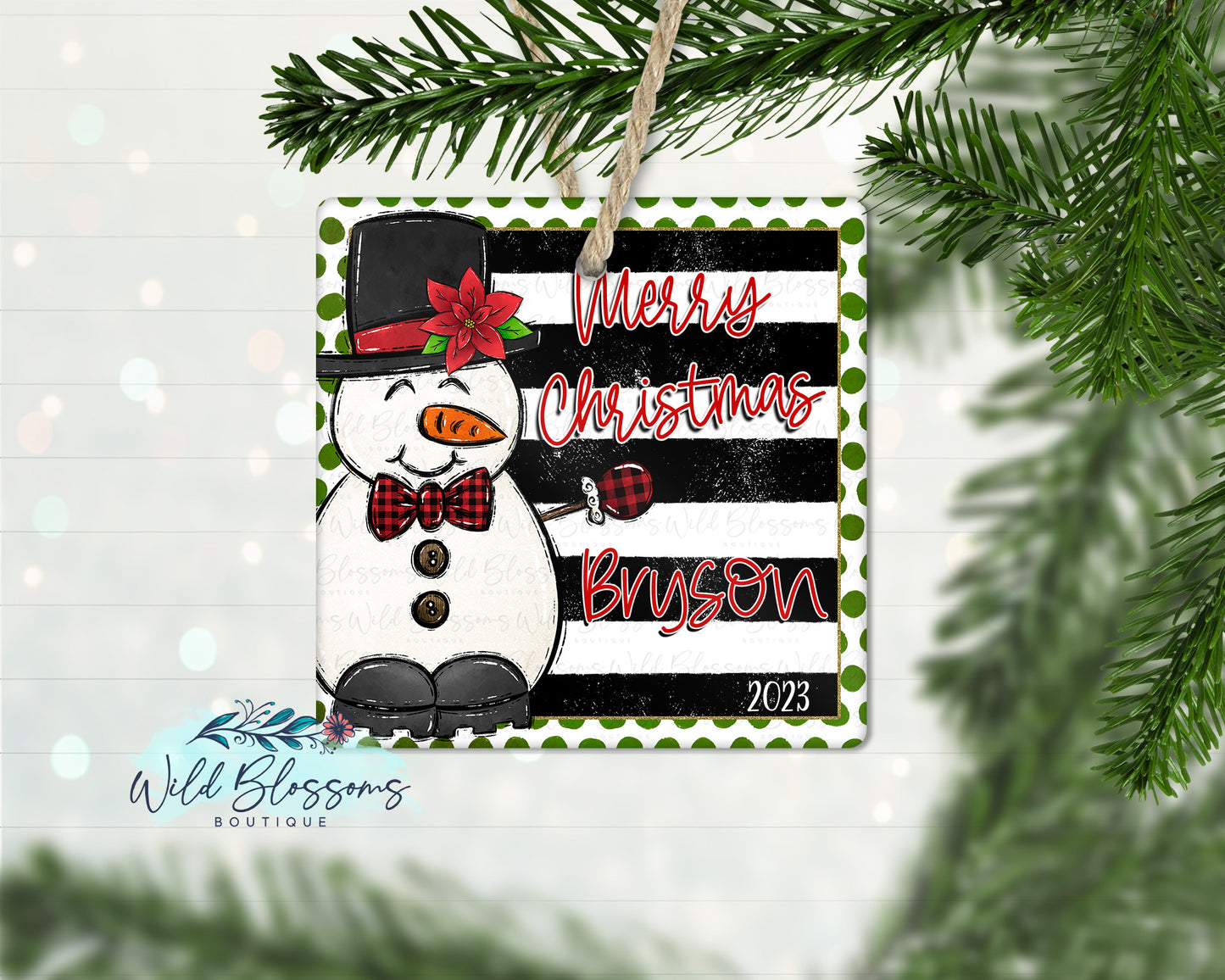 Whimsical Snowman Ornament