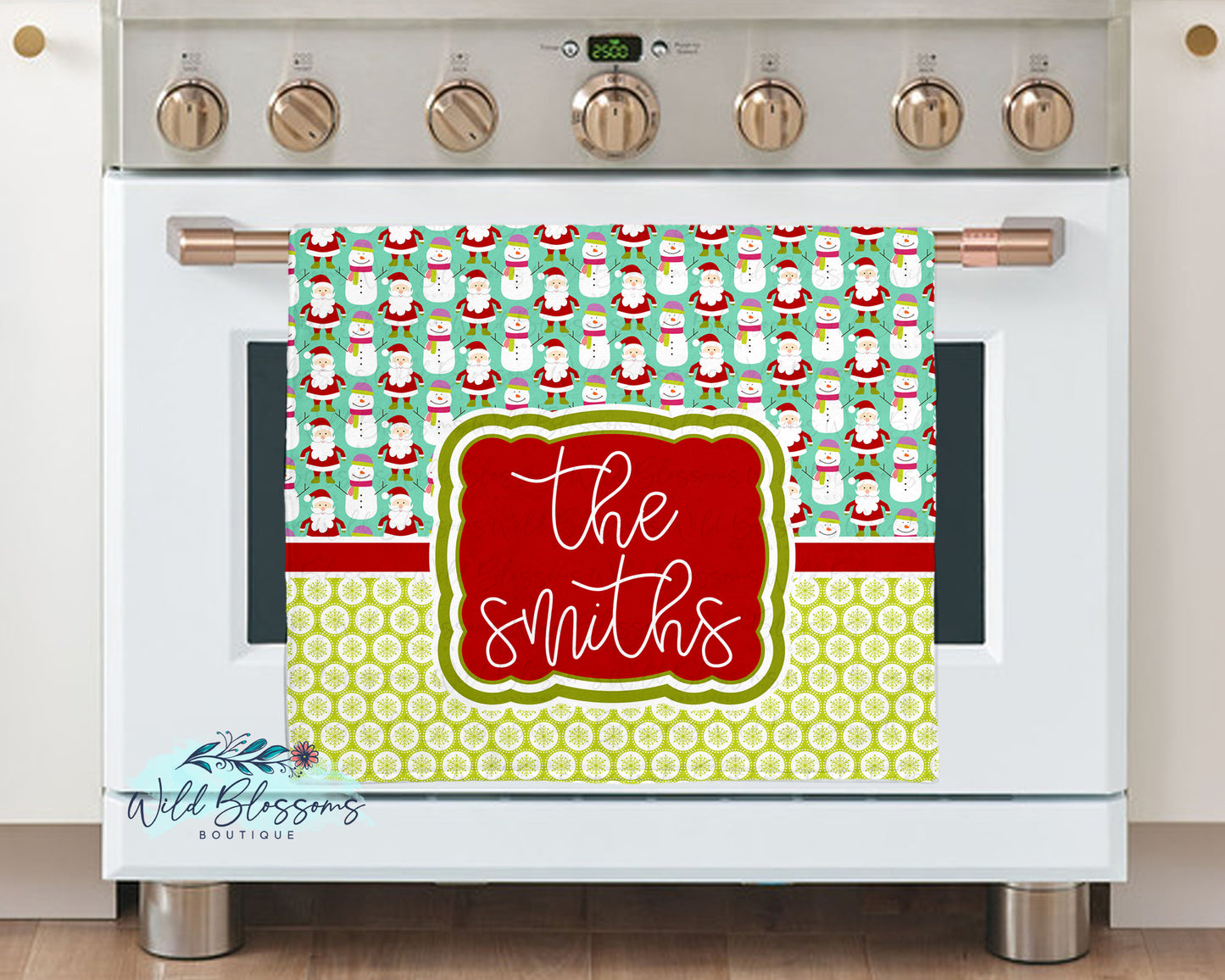 Whimsical Santa And Snowman Glass Cutting Board