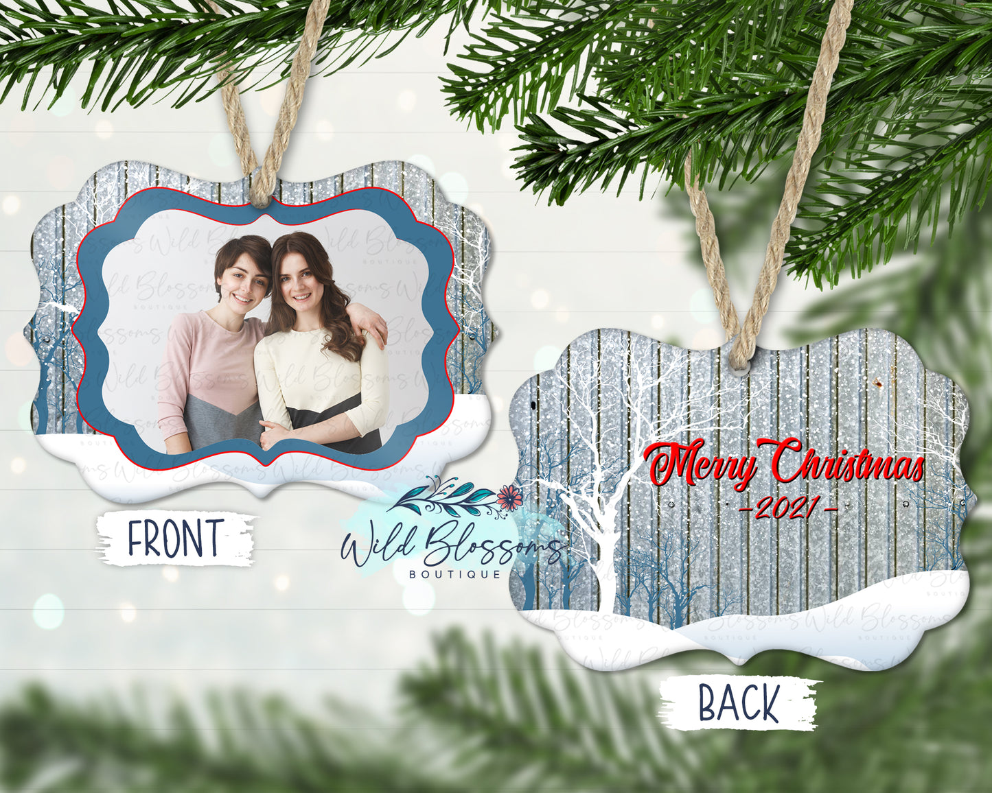 Winter Scene Photo Ornament