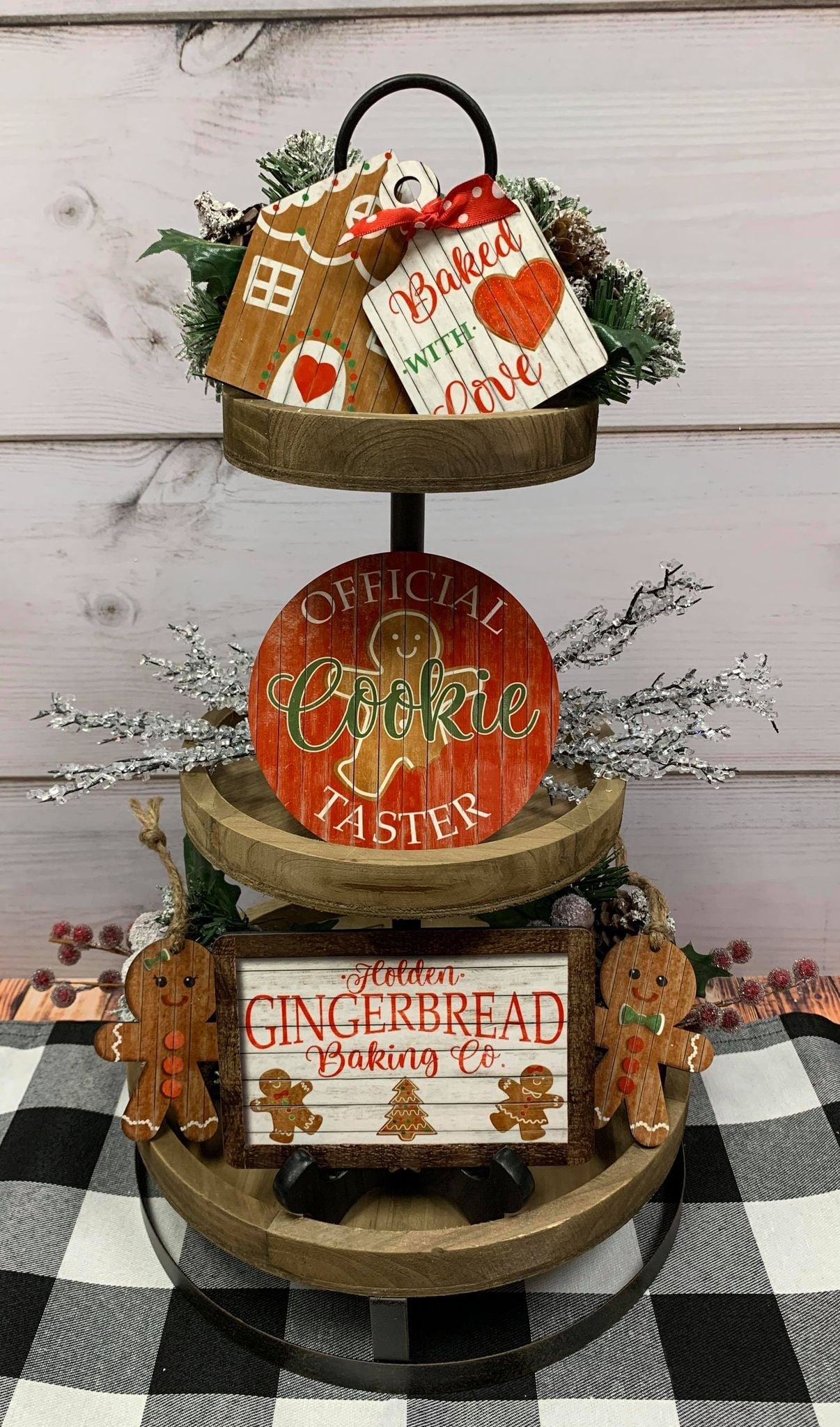Gingerbread Tiered Tray Decor Bundle