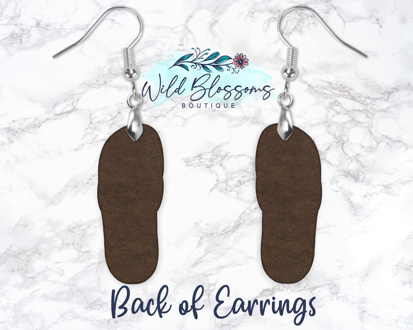 Retro Sun Flip Flop Drop Earrings