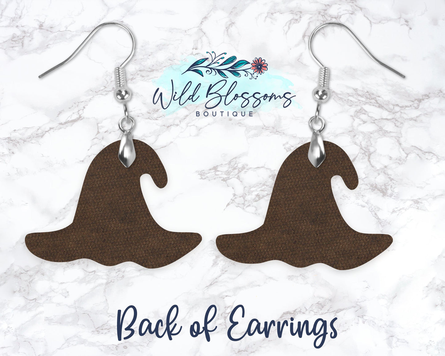 Spooky Halloween Witch Hat Drop Earrings