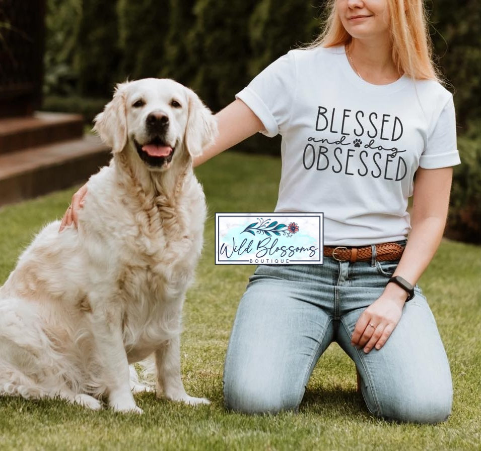 Blessed and Dog Obsessed Graphic Tee