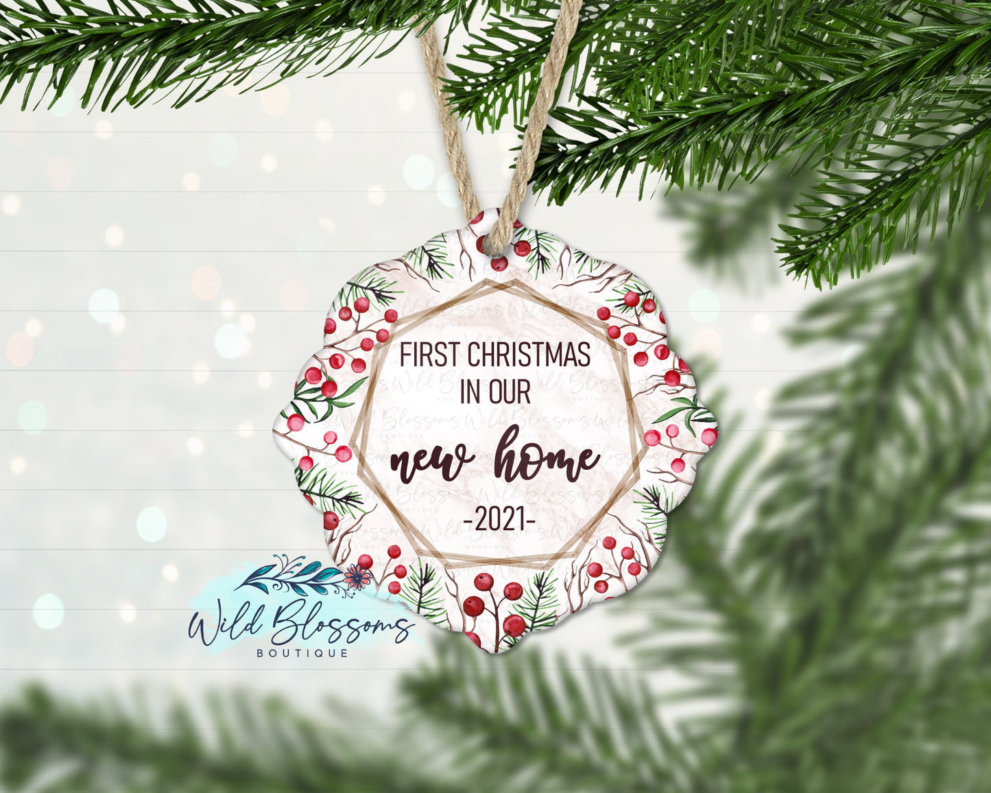 New Home Holly Berry Ornament