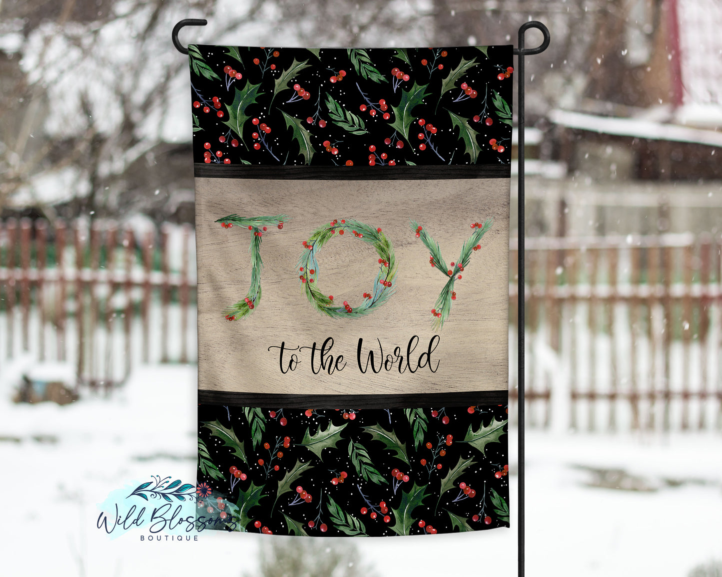 Joy To The World Garden Flag