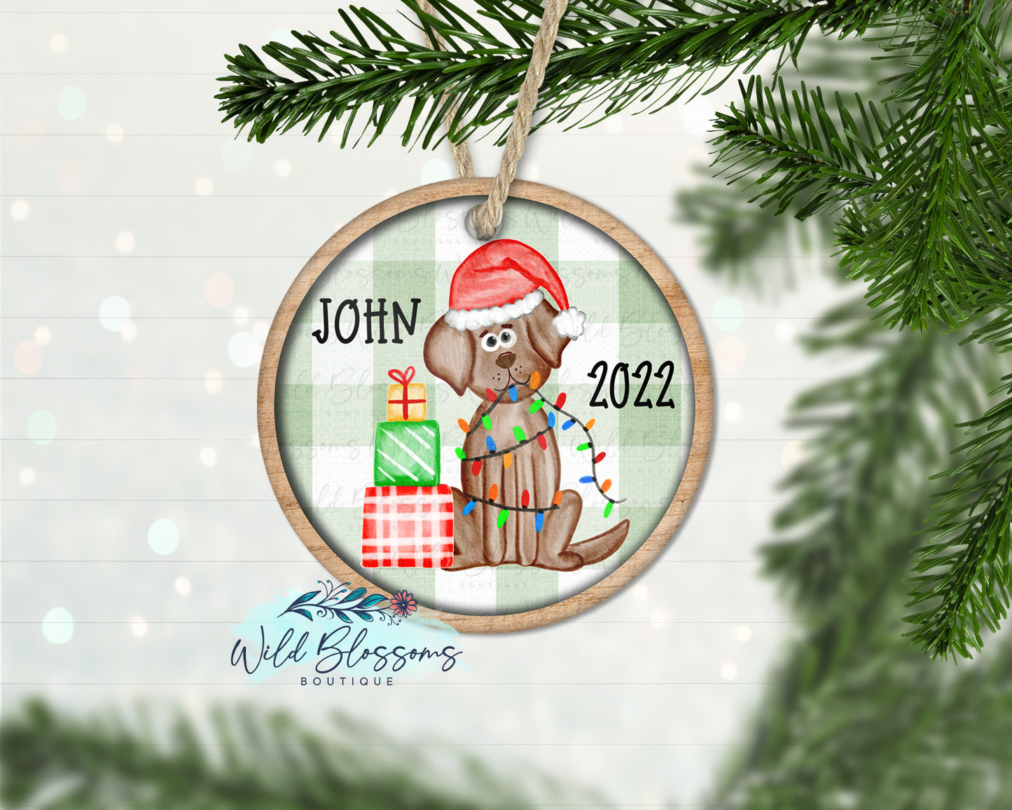 Boy or Girl Christmas Labrador Personalized Ornament