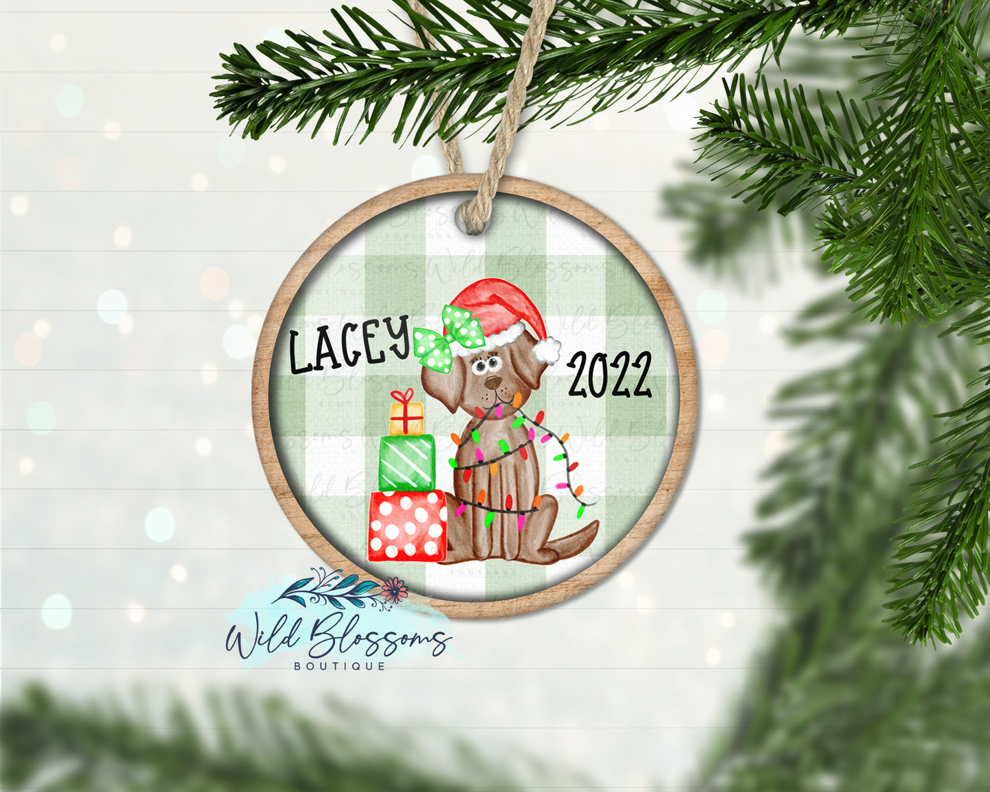 Boy or Girl Christmas Labrador Personalized Ornament