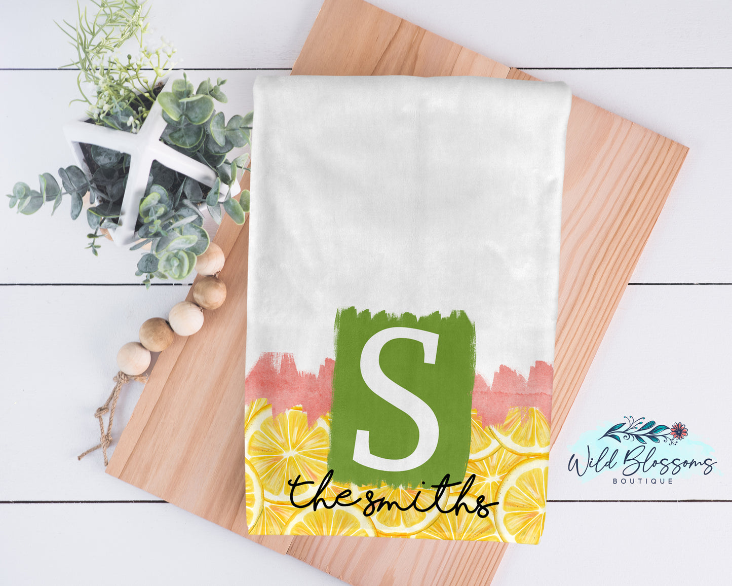 Pink Lemon Kitchen Towel