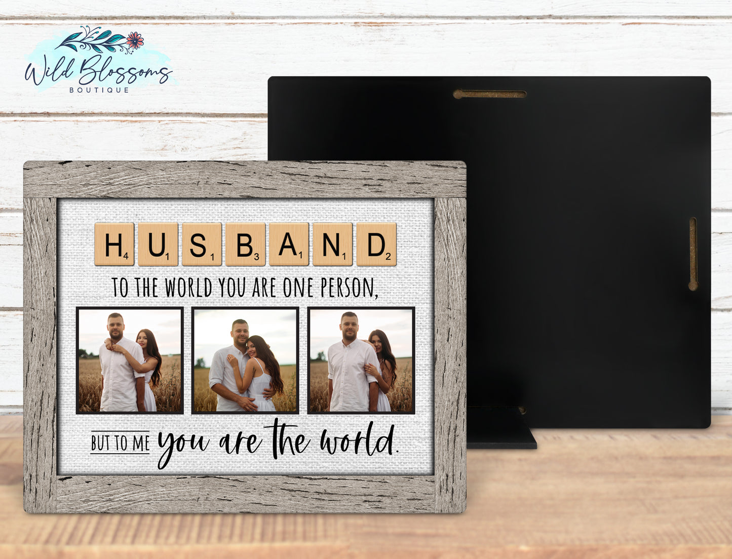 Husband Scrabble Tile Photo Picture Frame