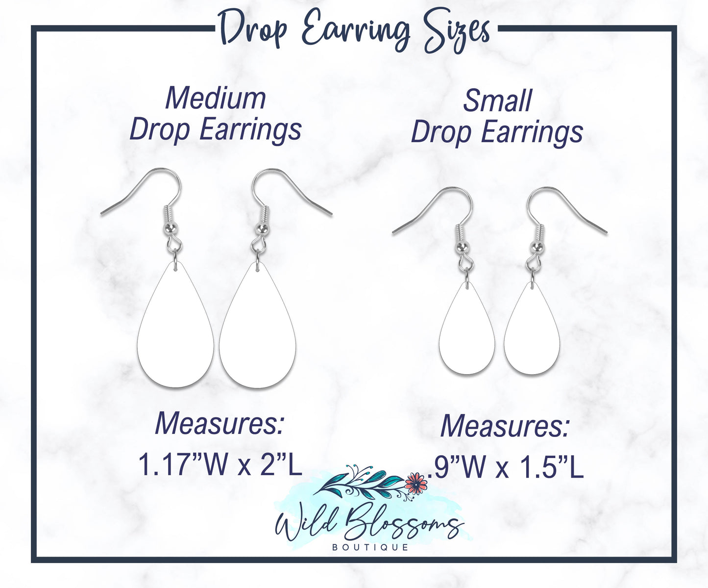 Blue Winter Snowflake Gnome Drop Earrings