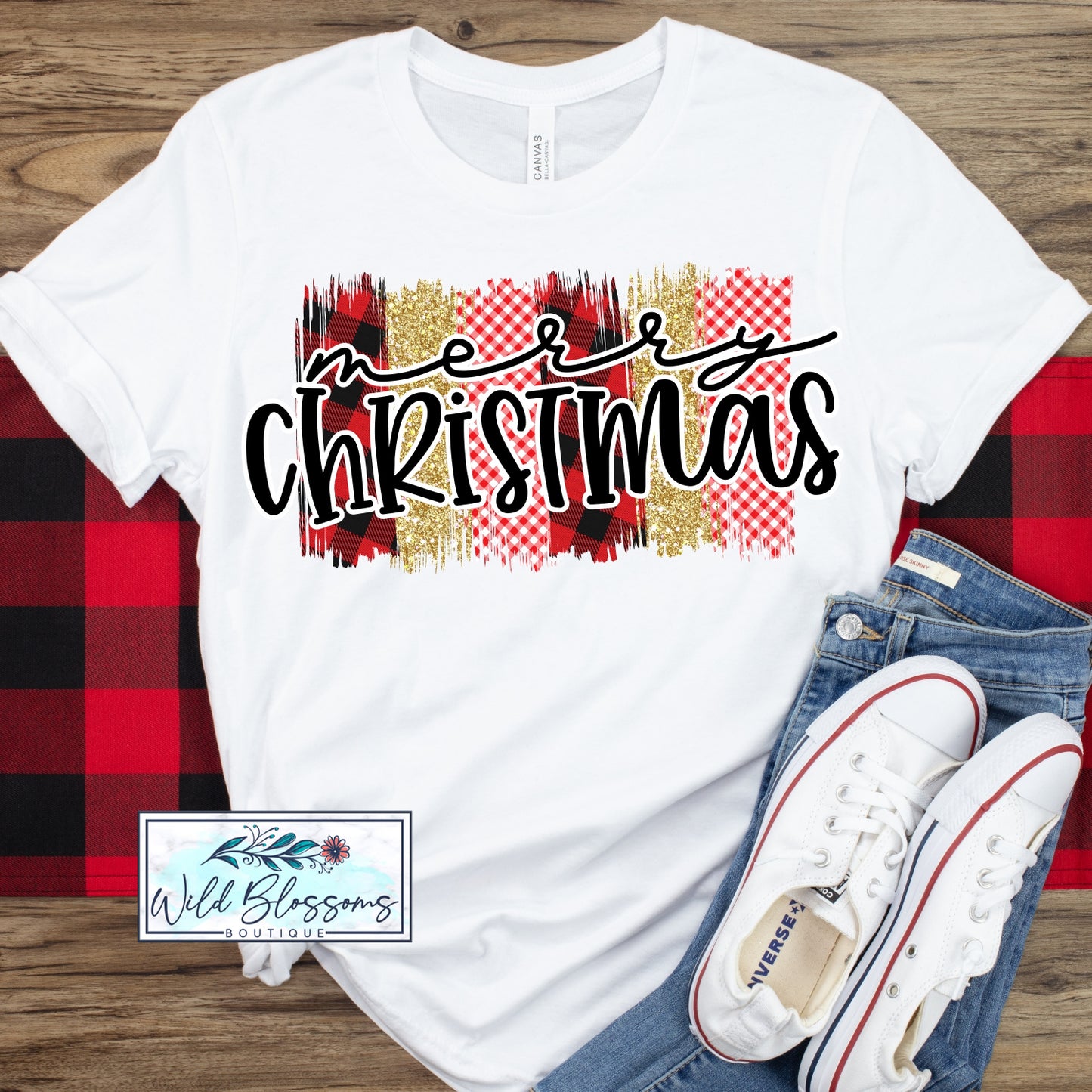 Merry Christmas Swatches Graphic Tee