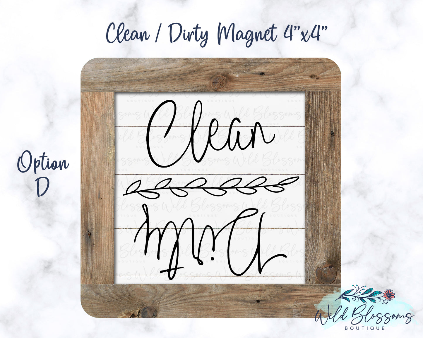 Farmhouse Clean / Dirty Dishwasher Magnet