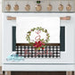 Buffalo Plaid Poinsettia Floral Wreath Personalized Kitchen Towel