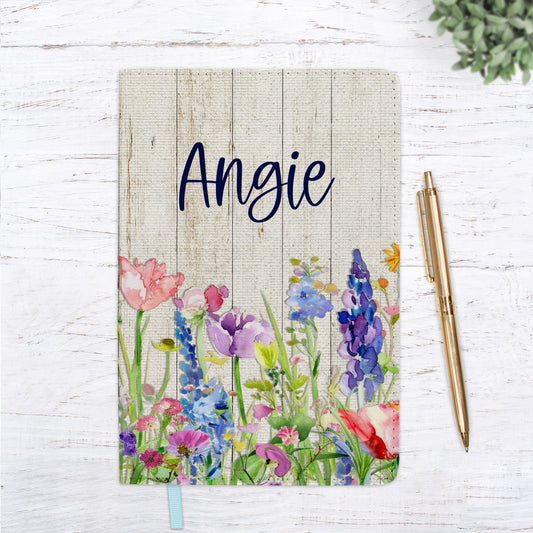 Spring Tulip Wildflower Personalized Journal