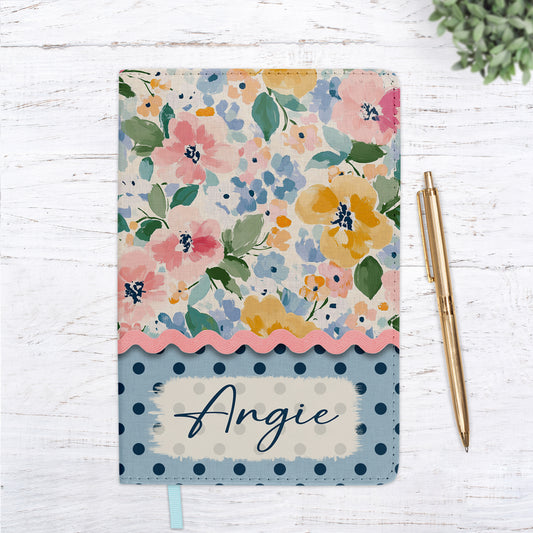 Pastel Cottage Wildflower Personalized Journal