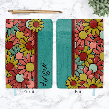 Retro Daisy Floral Personalized Journal