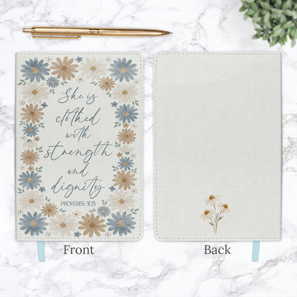 Vintage Daisy Scripture Personalized Journal