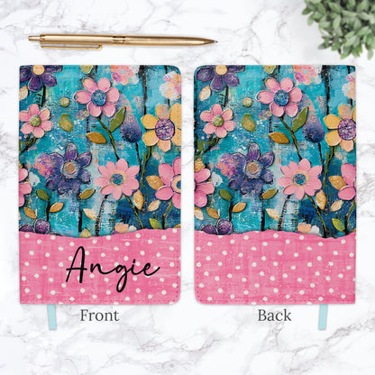 Painted Pink Purple Floral Personalized Journal
