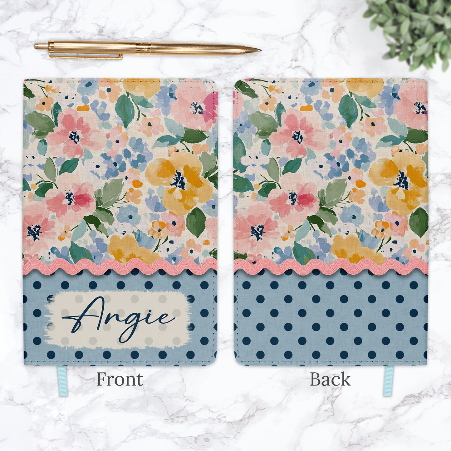 Pastel Cottage Wildflower Personalized Journal