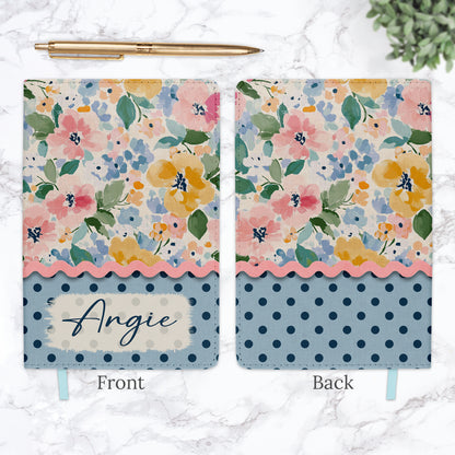 Pastel Cottage Wildflower Personalized Journal