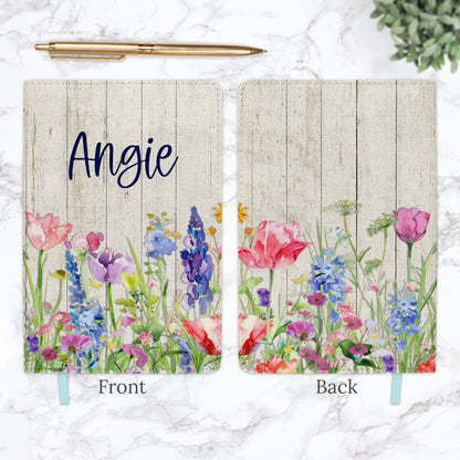 Spring Tulip Wildflower Personalized Journal