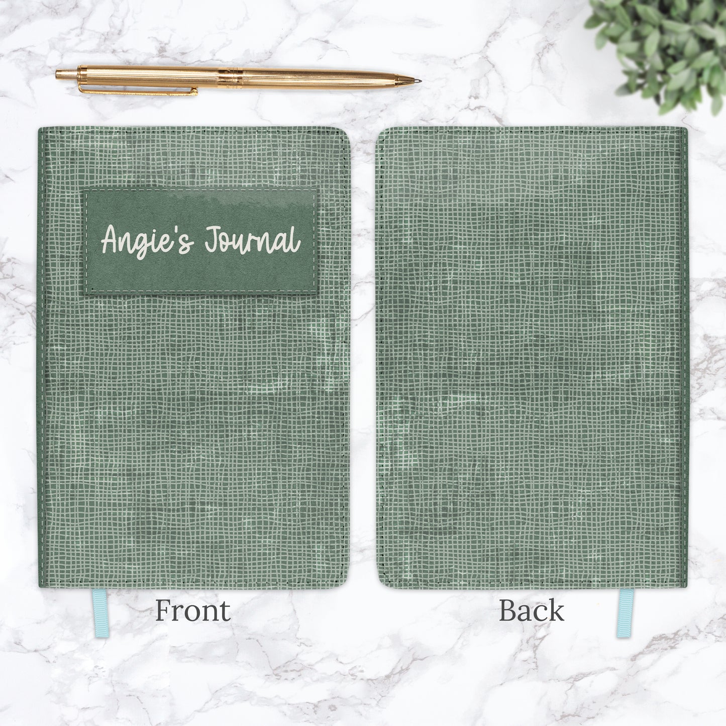 Sage Green Minimal Personalized Journal
