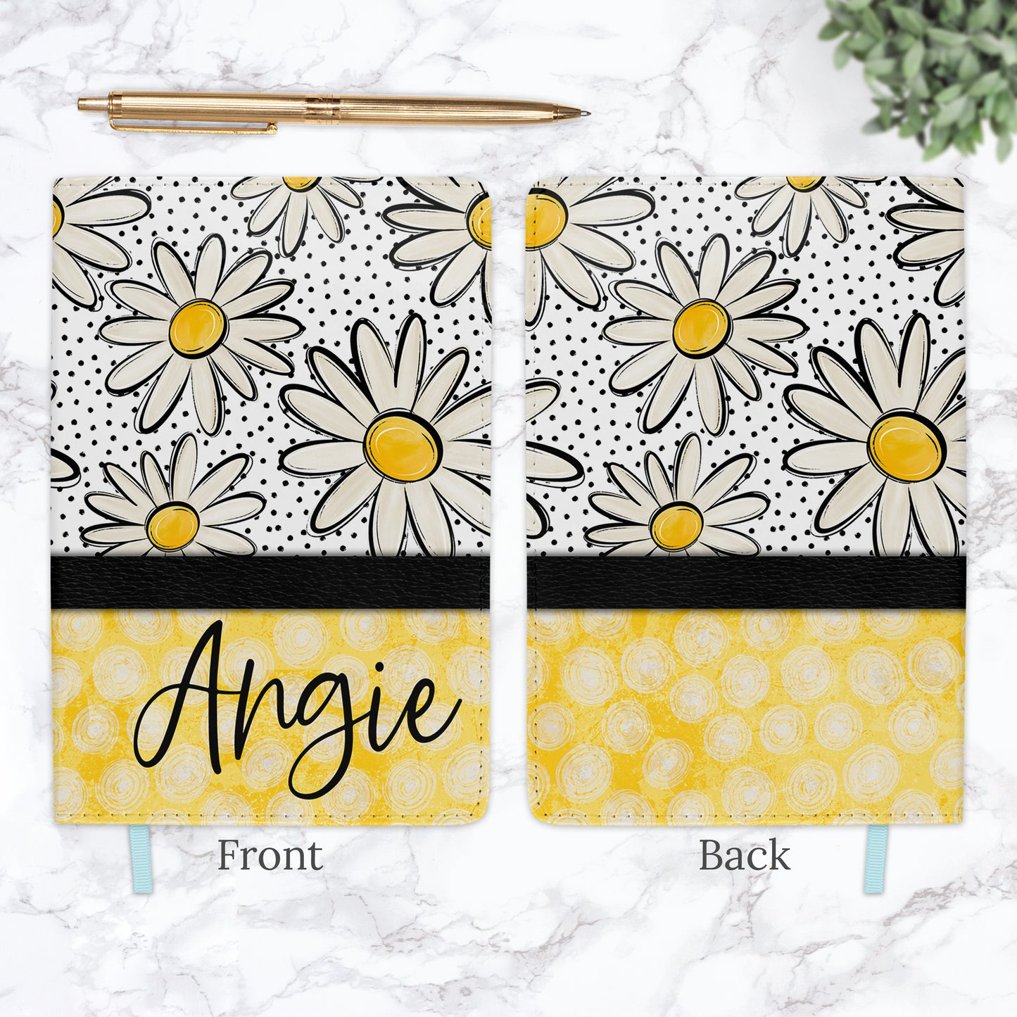 Daisy Polka Dot Personalized Journal