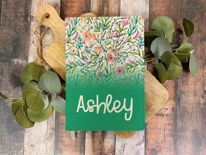 Personalized Colorful Wildflower Notebook Journals - 5 Designs To Choose From