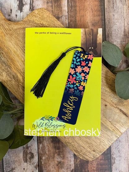 Vintage Wildflower Single Sided Aluminum Personalized Bookmarks - 5 Designs To Choose From