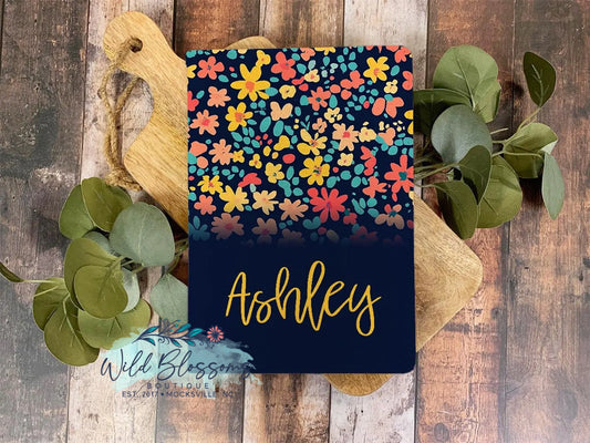 Personalized Vintage Wildflower Notebook Journals - 5 Designs To Choose From