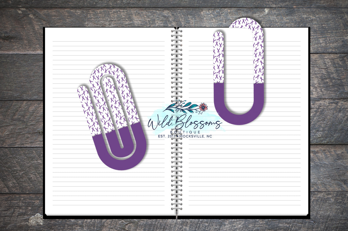 Alzheimer's Awareness Paper Clip Bookmark