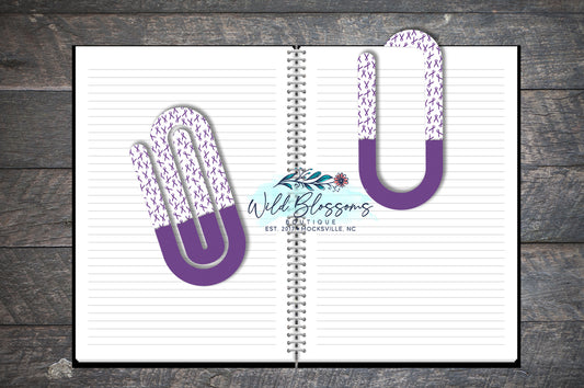 Alzheimer's Awareness Paper Clip Bookmark