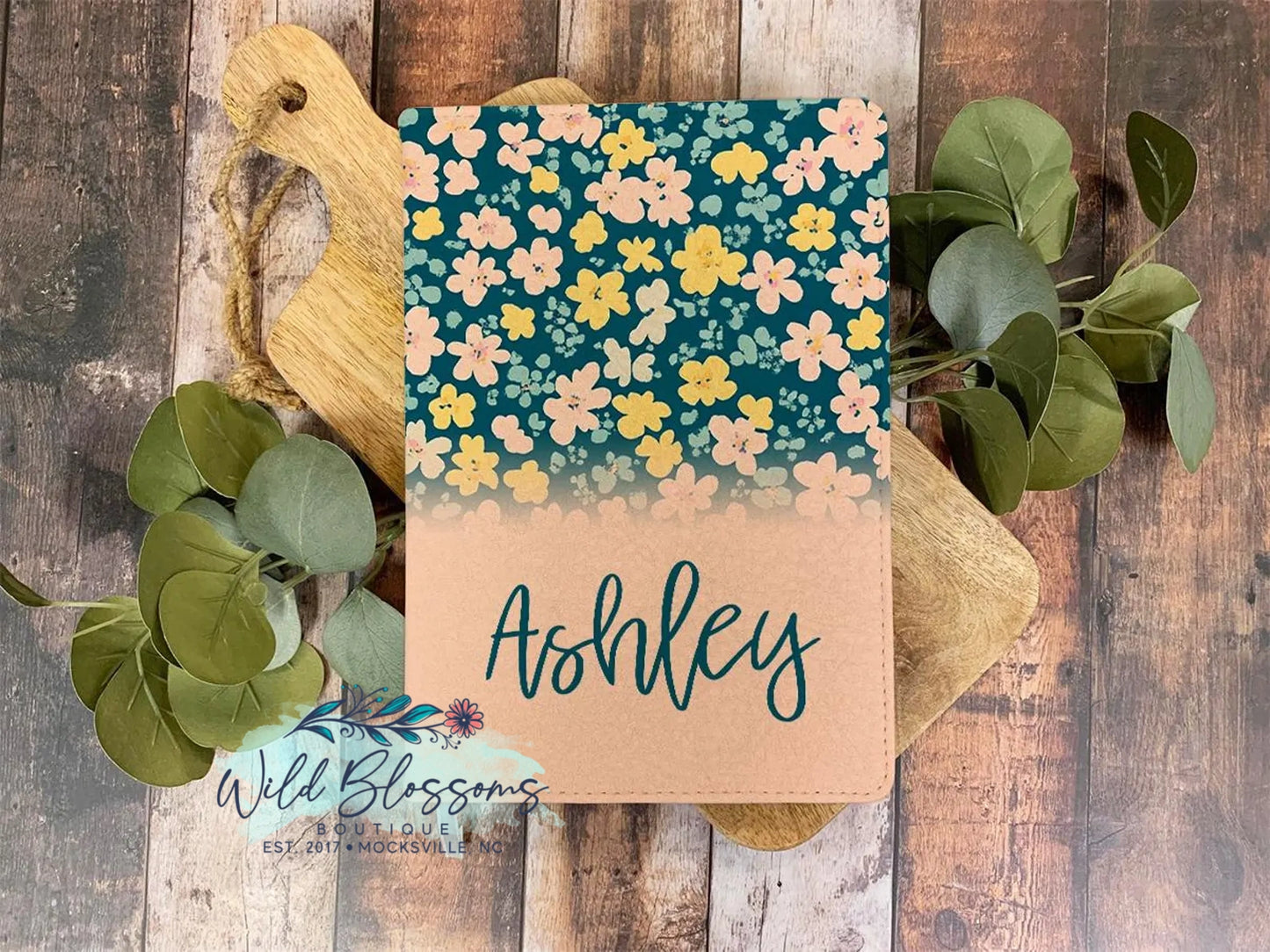 Personalized Vintage Wildflower Notebook Journals - 5 Designs To Choose From