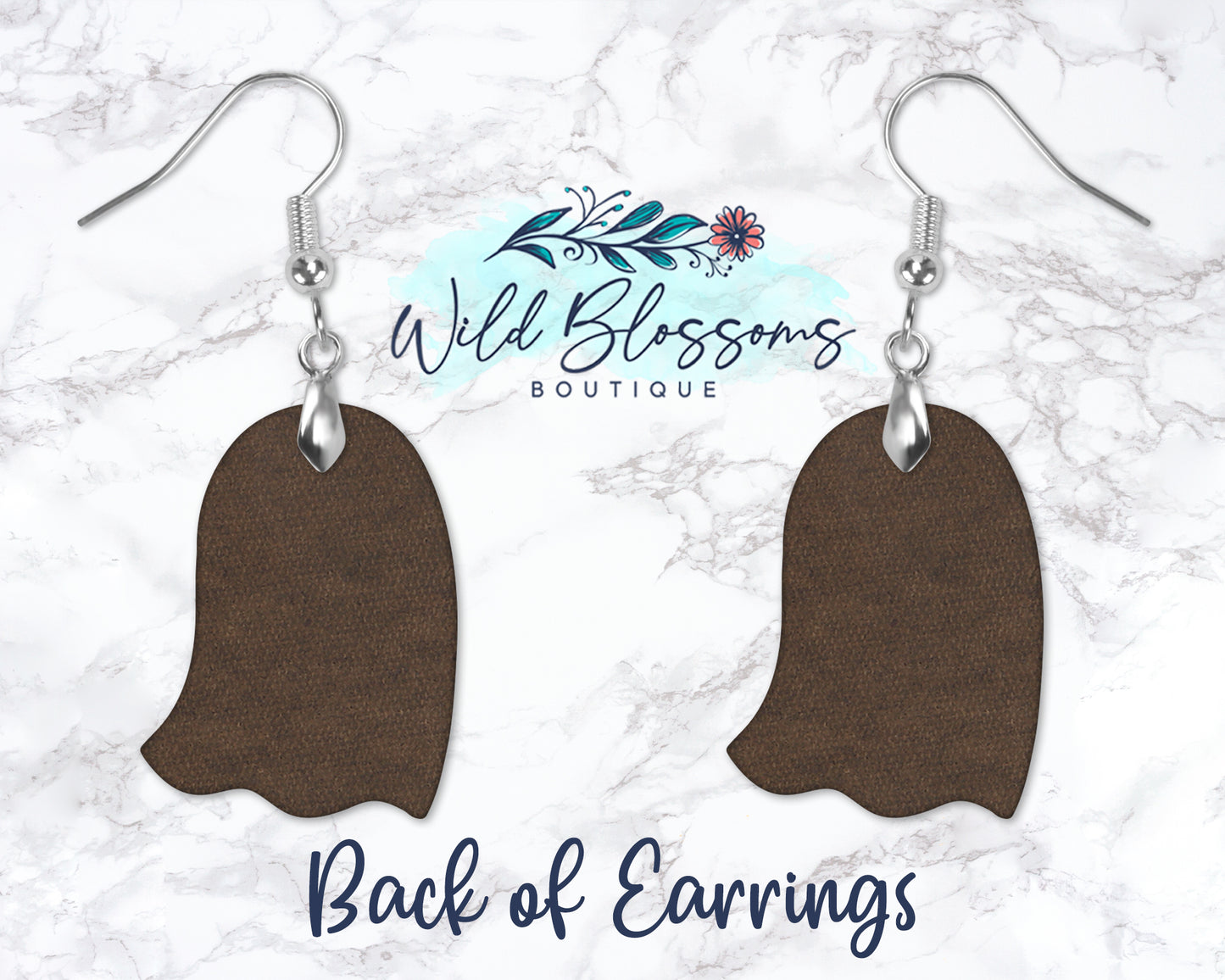 Retro Hippie Ghost Drop Earrings