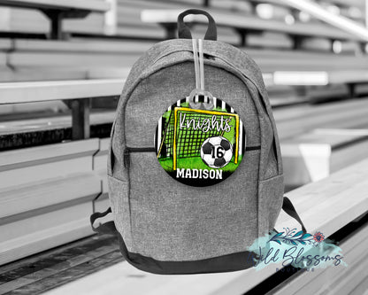 Personalized Soccer Bag Tag