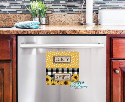 Buffalo Plaid Sunflower And Polka Dot  Menu Dry Erase Board
