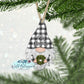 Buffalo Plaid Magnolia Wreath Gnome Ornament