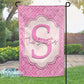 Blush Floral Damask Personalized Garden Flag