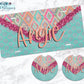 Boho Aztec Glitter Look Personalized License Plate