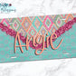 Boho Aztec Glitter Look Personalized License Plate